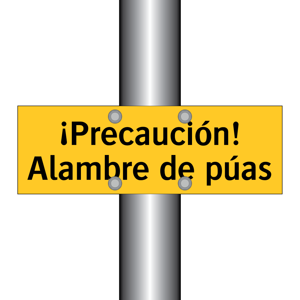 ¡Precaución! Alambre de púas