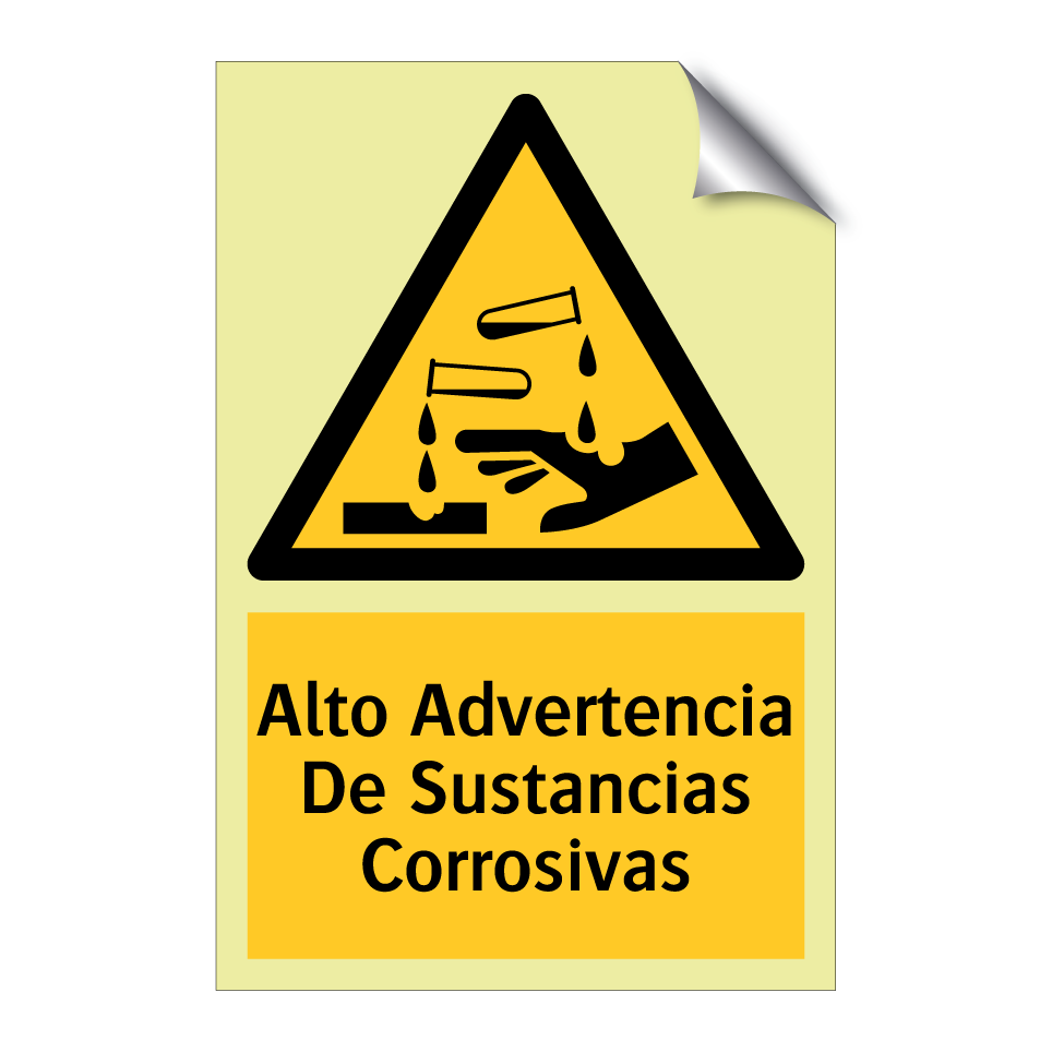 Alto Advertencia De Sustancias Corrosivas
