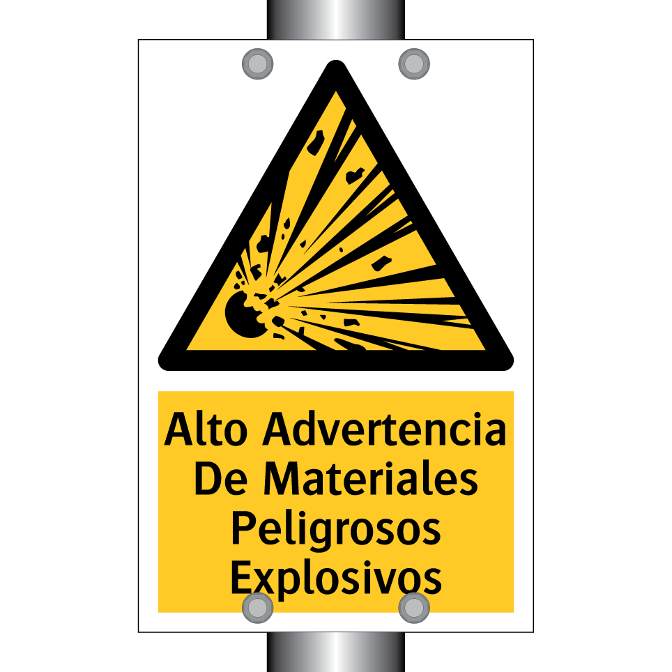 Alto Advertencia De Materiales Peligrosos Explosivos