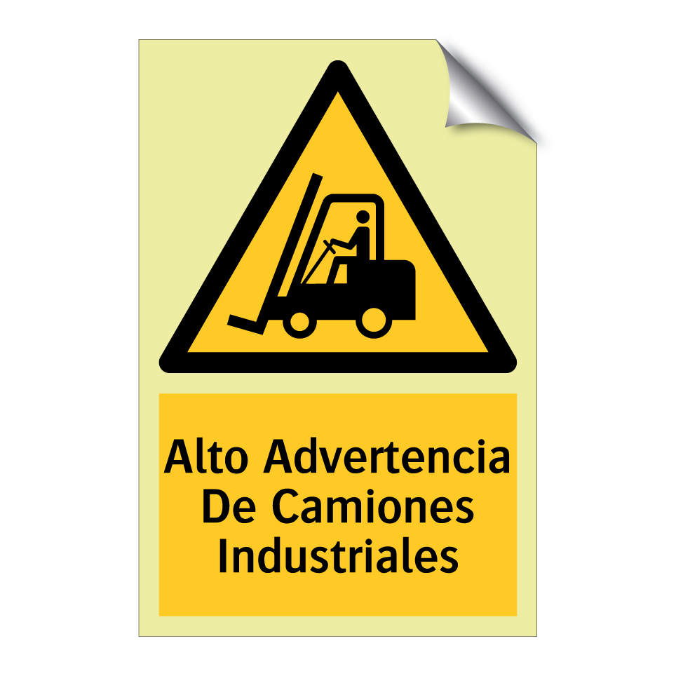 Alto Advertencia De Camiones Industriales