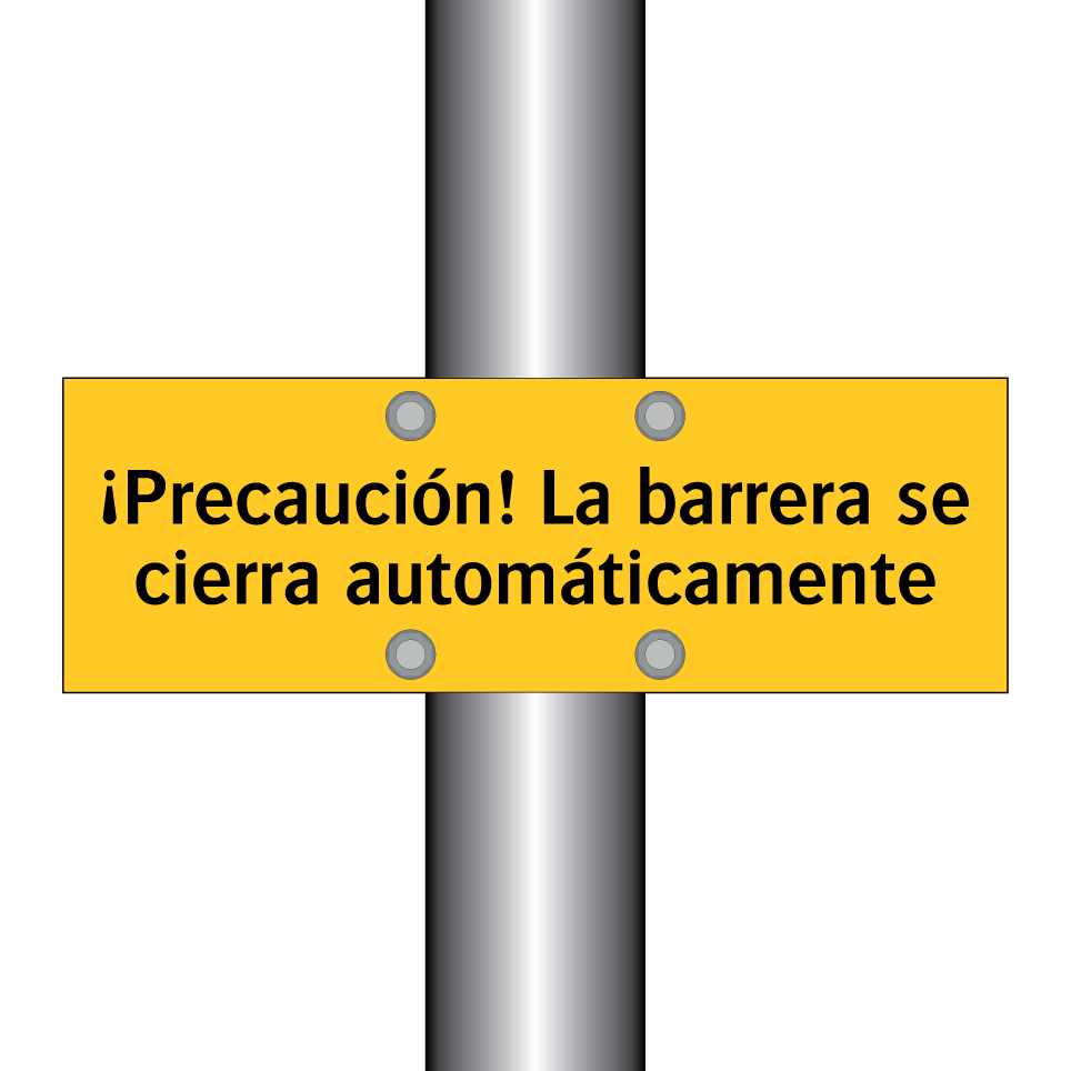 ¡Precaución! La barrera se cierra automáticamente