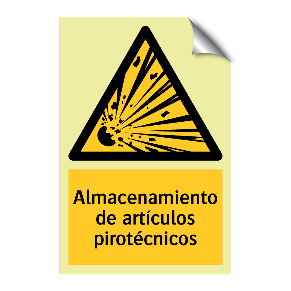 Almacenamiento de artículos pirotécnicos