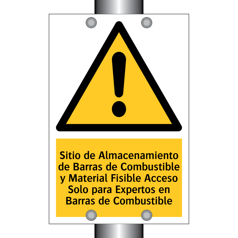 Sitio de Almacenamiento de Barras de Combustible y Material Fisible Acceso Solo para Expertos en Barras de Combustible