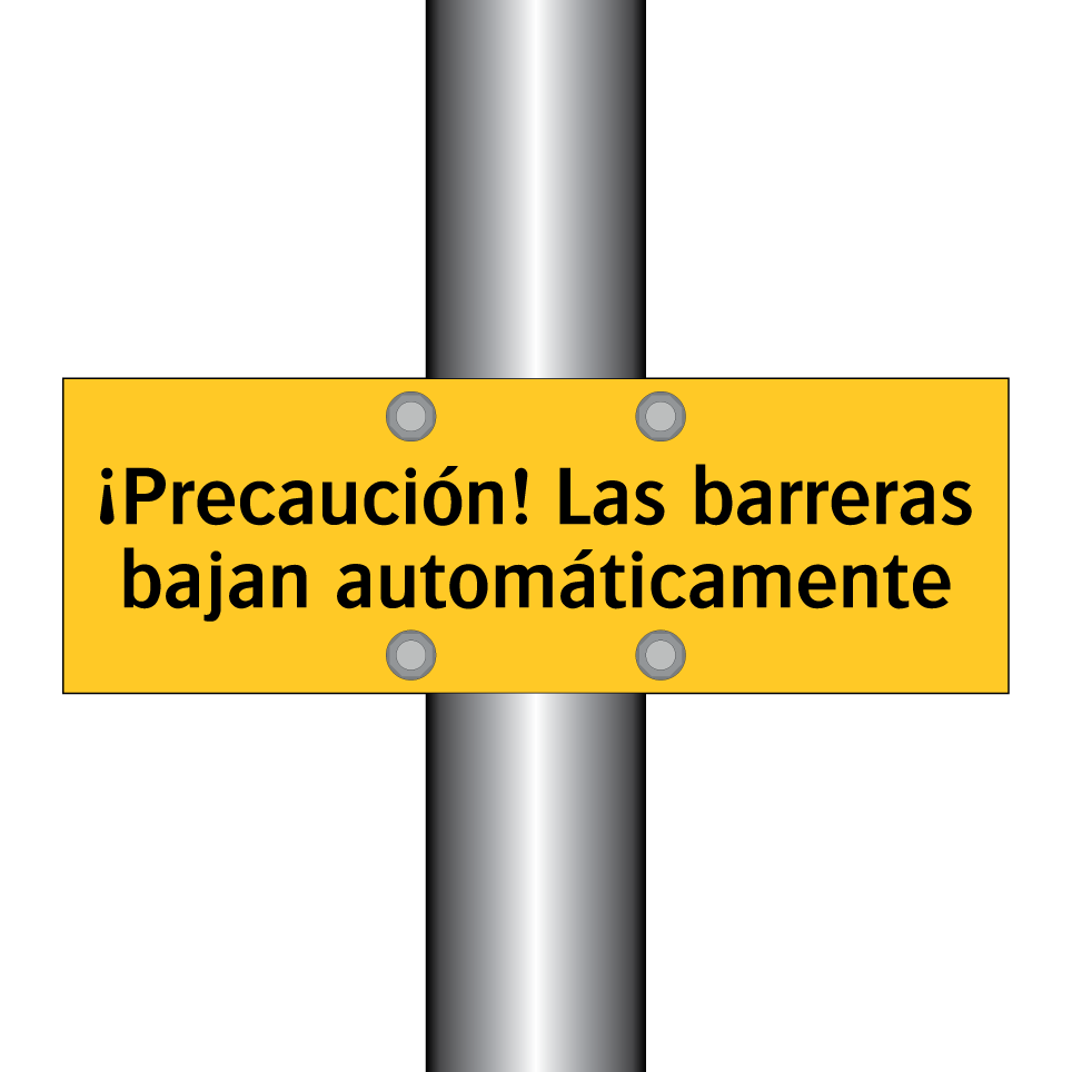 ¡Precaución! Las barreras bajan automáticamente