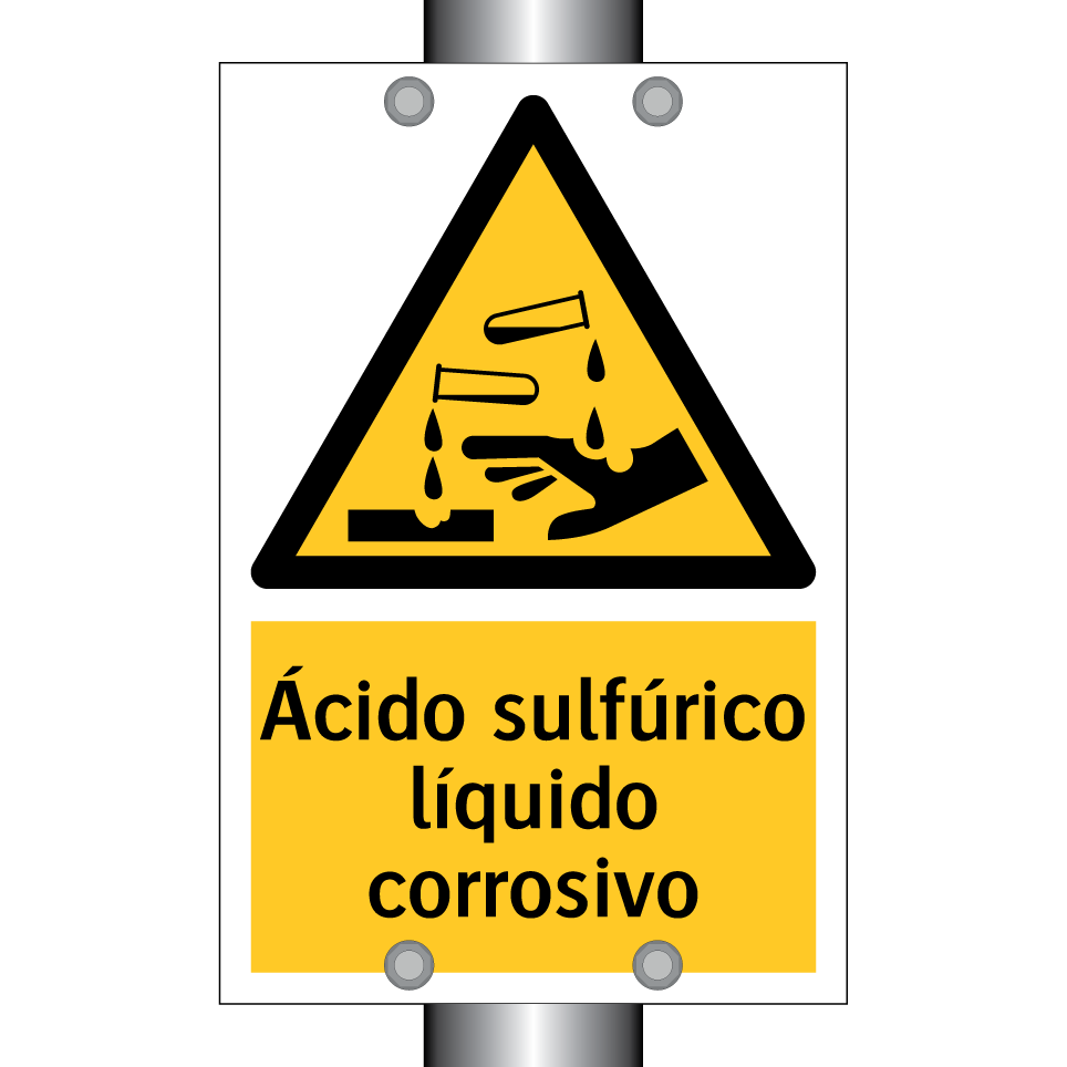 Ácido sulfúrico líquido corrosivo