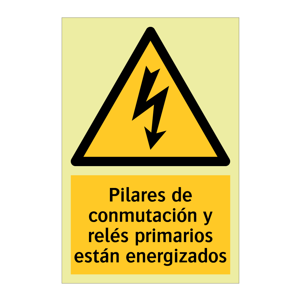Pilares de conmutación y relés primarios están energizados
