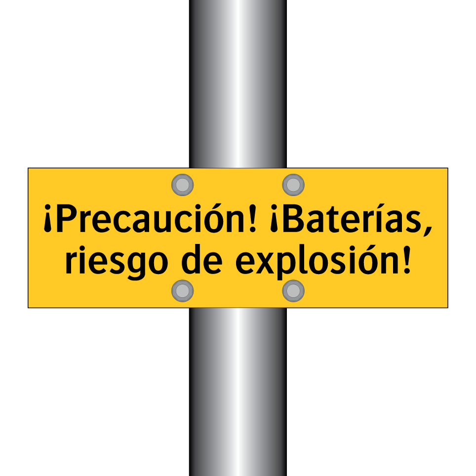 ¡Precaución! ¡Baterías, riesgo de explosión!