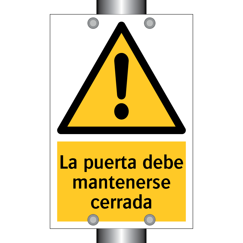 La puerta debe mantenerse cerrada