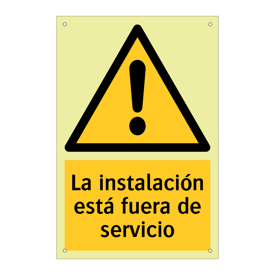 La instalación está fuera de servicio