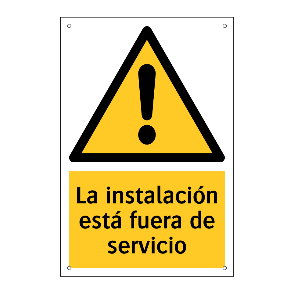 La instalación está fuera de servicio