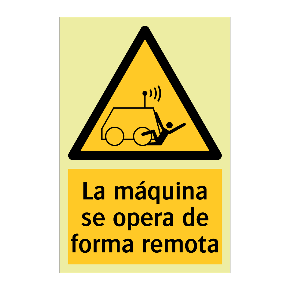 La máquina se opera de forma remota