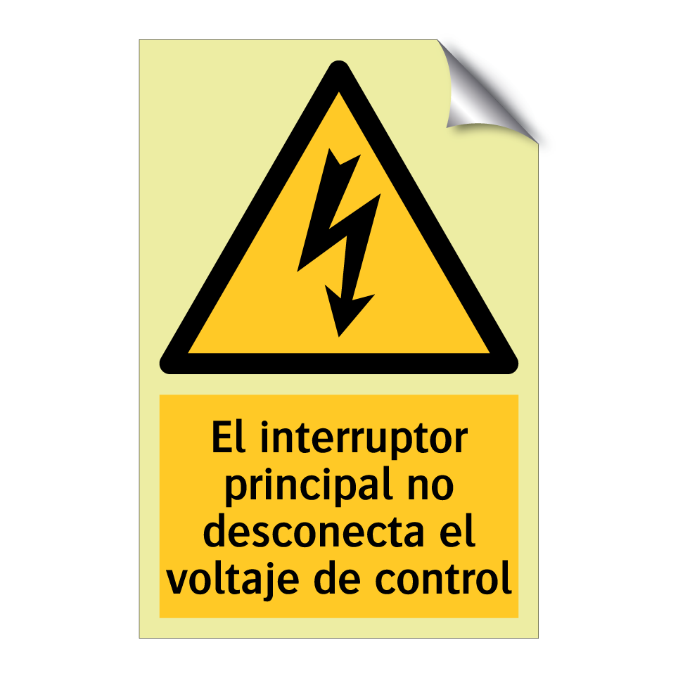 El interruptor principal no desconecta el voltaje de control