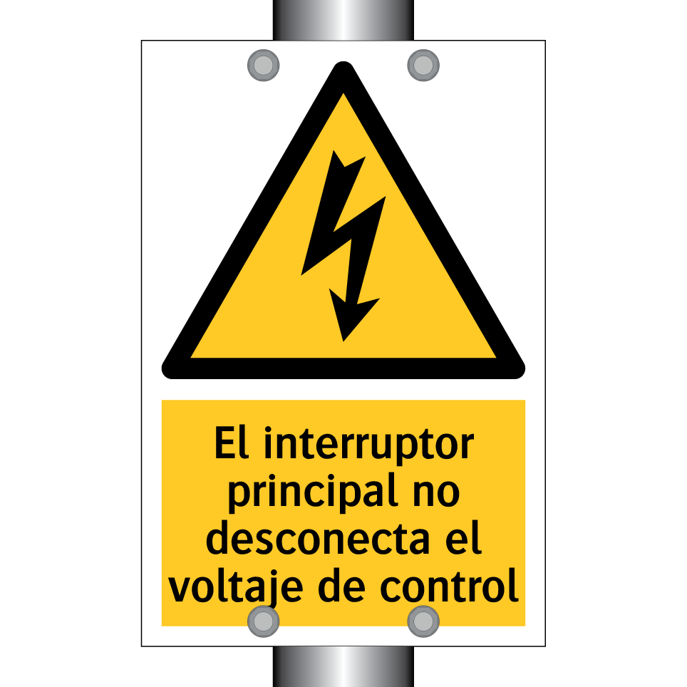El interruptor principal no desconecta el voltaje de control