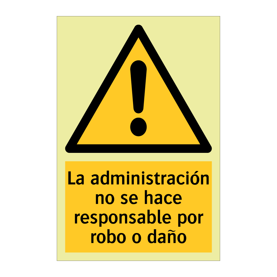 La administración no se hace responsable por robo o daño
