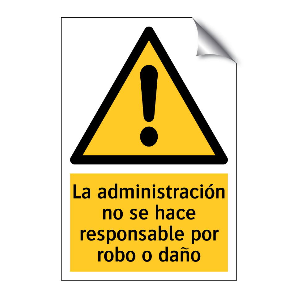La administración no se hace responsable por robo o daño