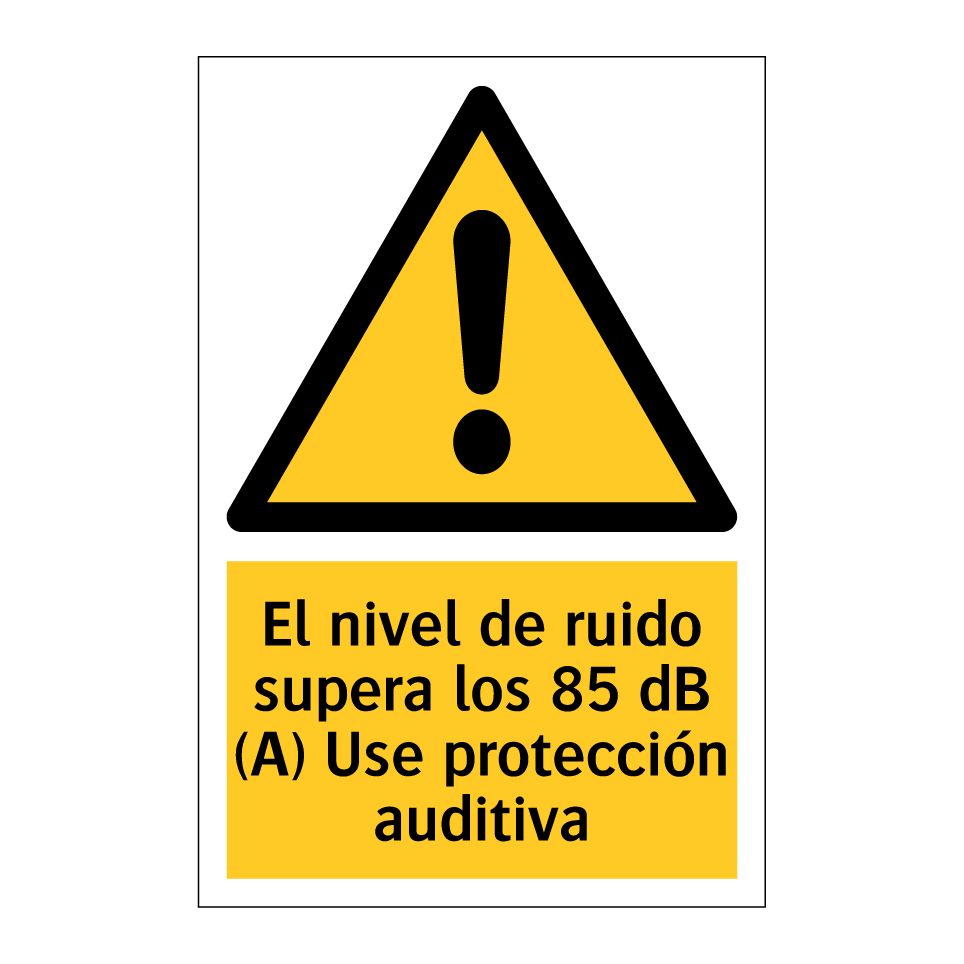El nivel de ruido supera los 85 dB (A) Use protección auditiva