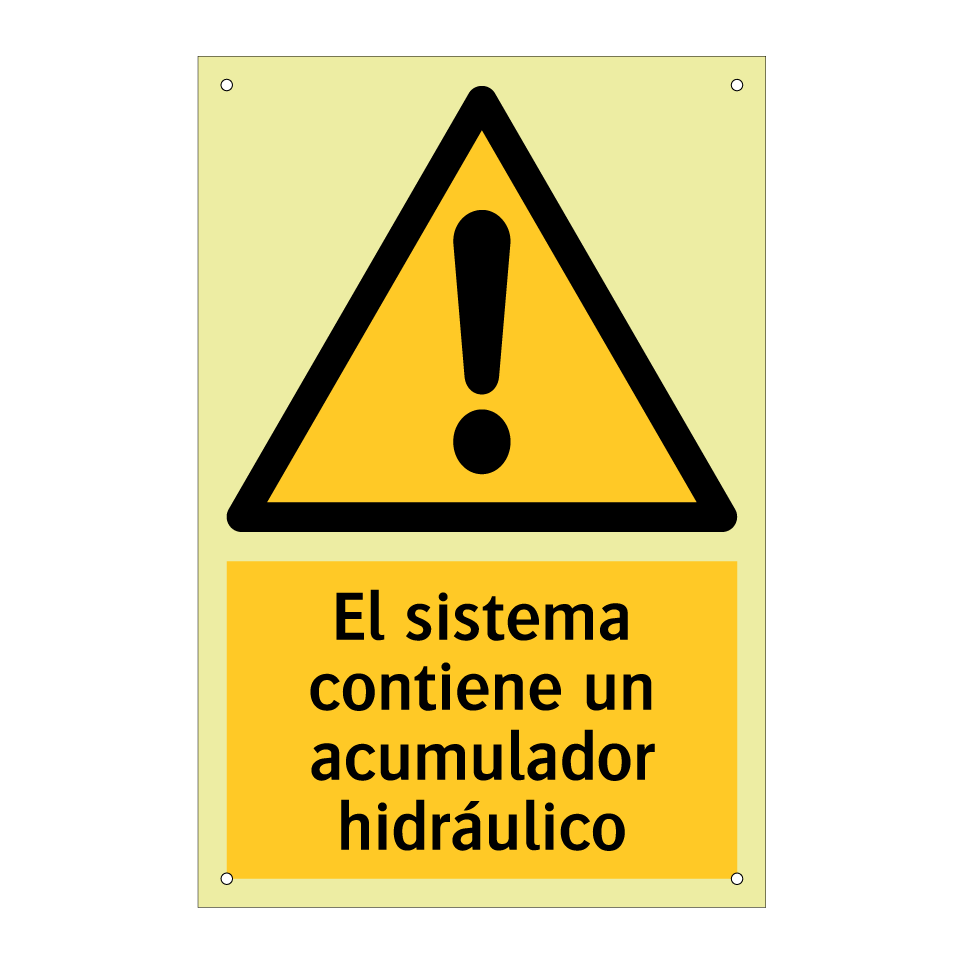 El sistema contiene un acumulador hidráulico