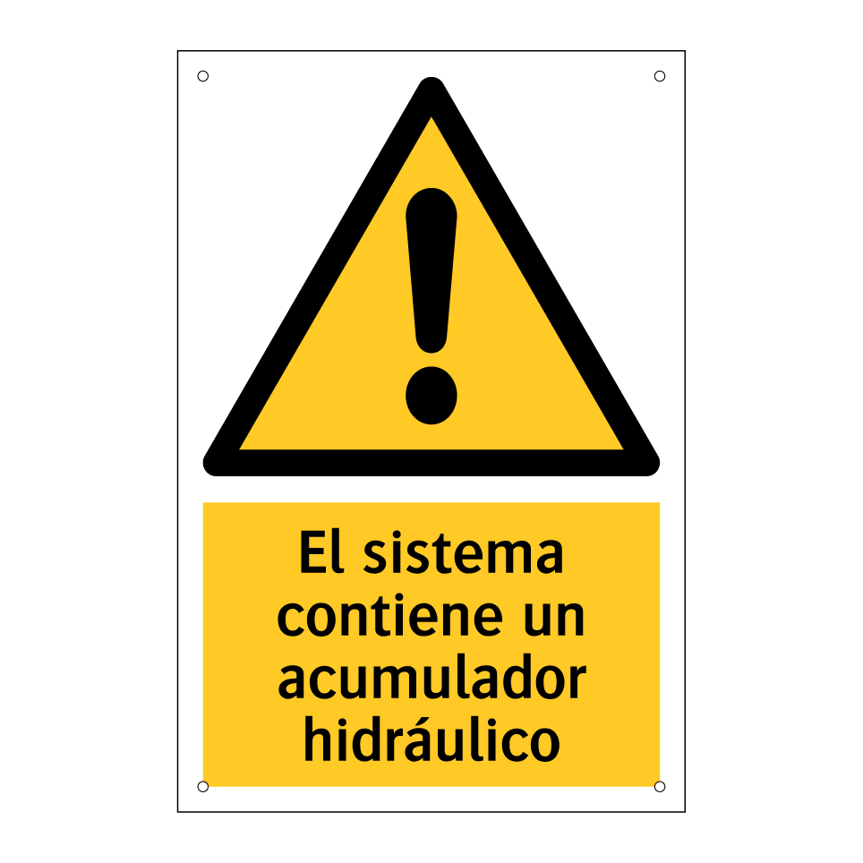 El sistema contiene un acumulador hidráulico