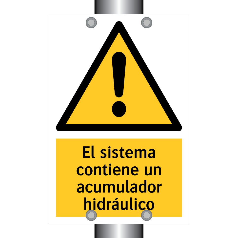 El sistema contiene un acumulador hidráulico