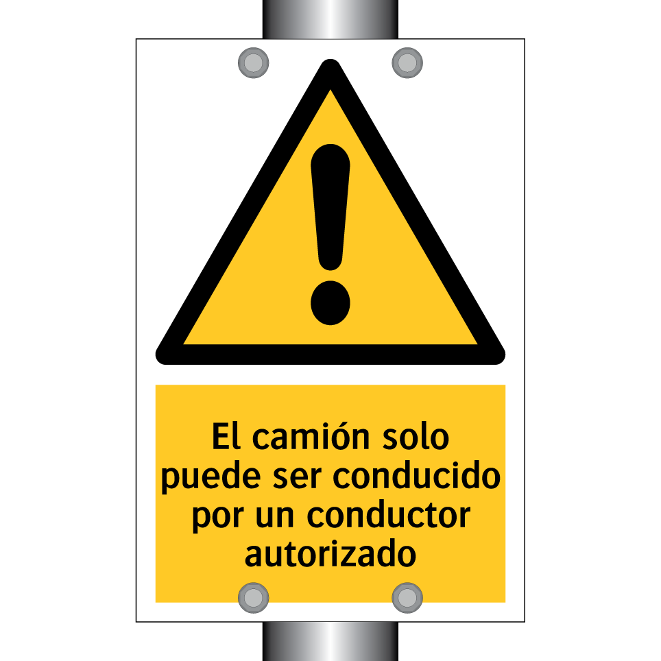 El camión solo puede ser conducido por un conductor autorizado