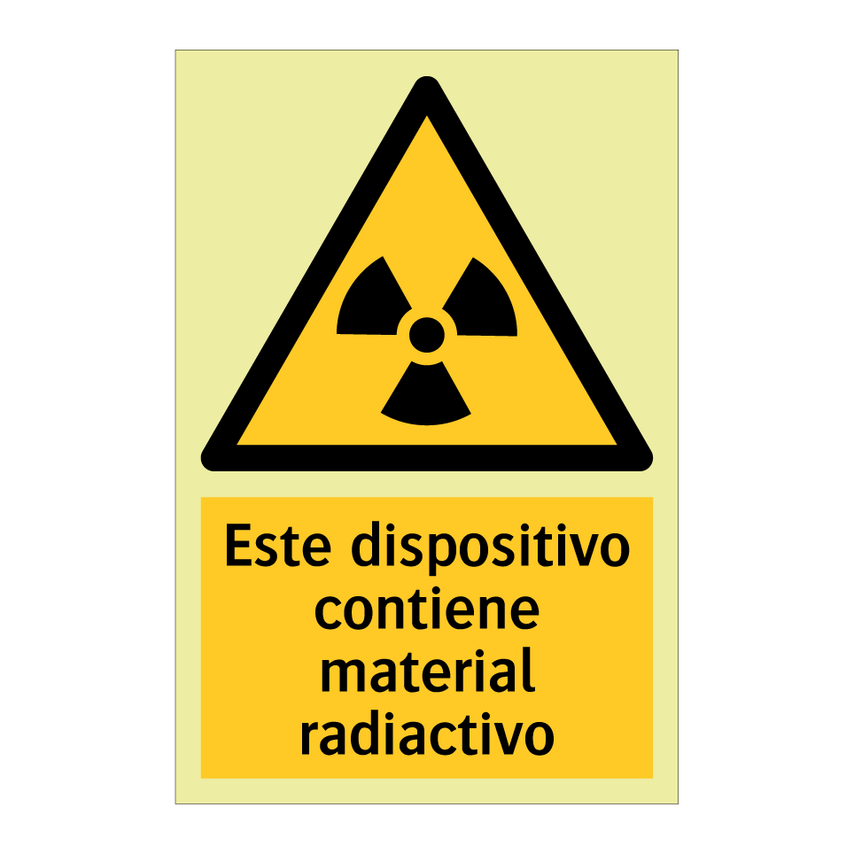 Este dispositivo contiene material radiactivo