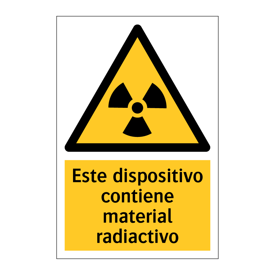 Este dispositivo contiene material radiactivo