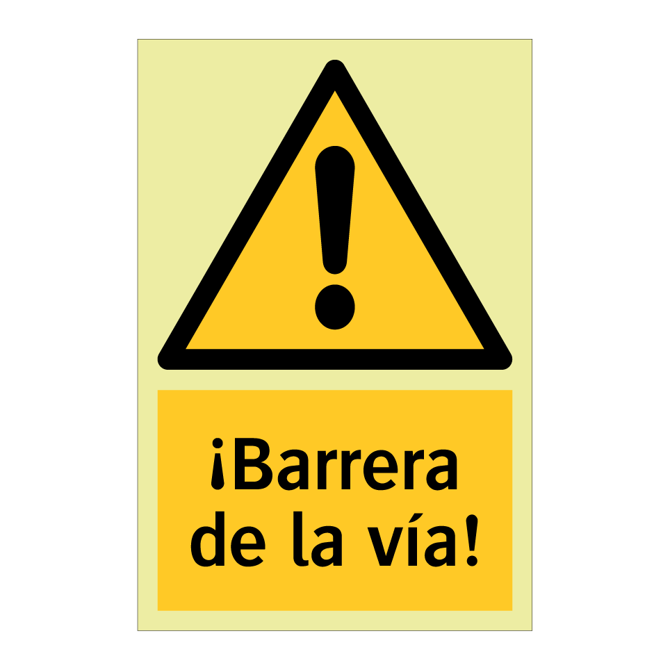 ¡Barrera de la vía!