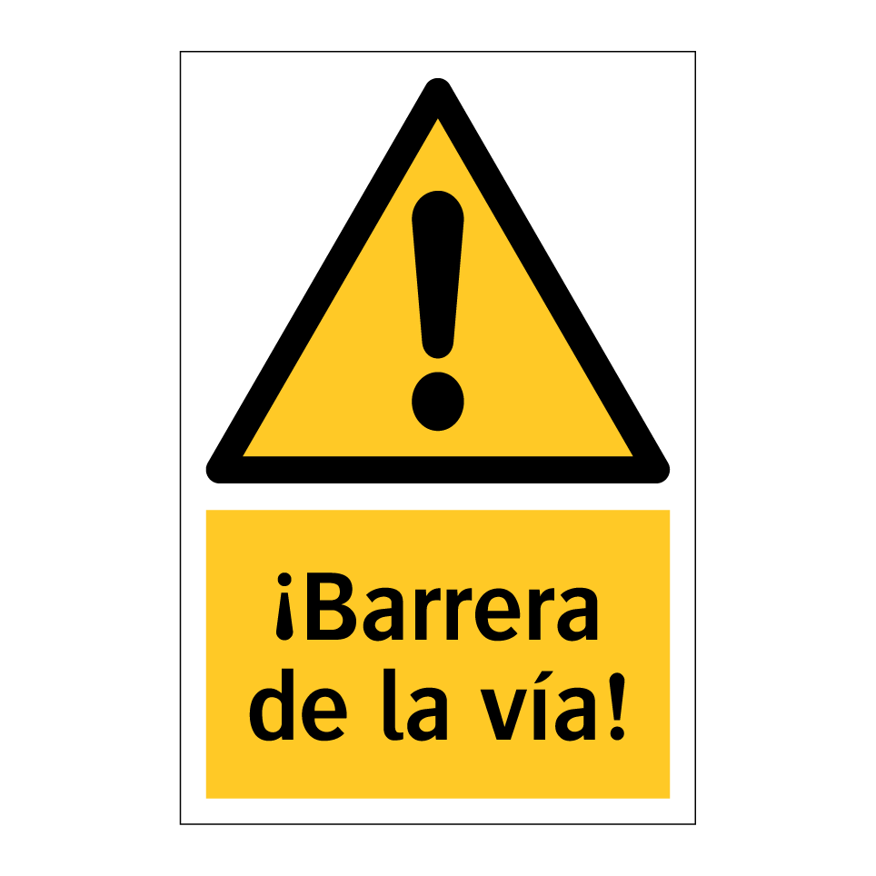 ¡Barrera de la vía!