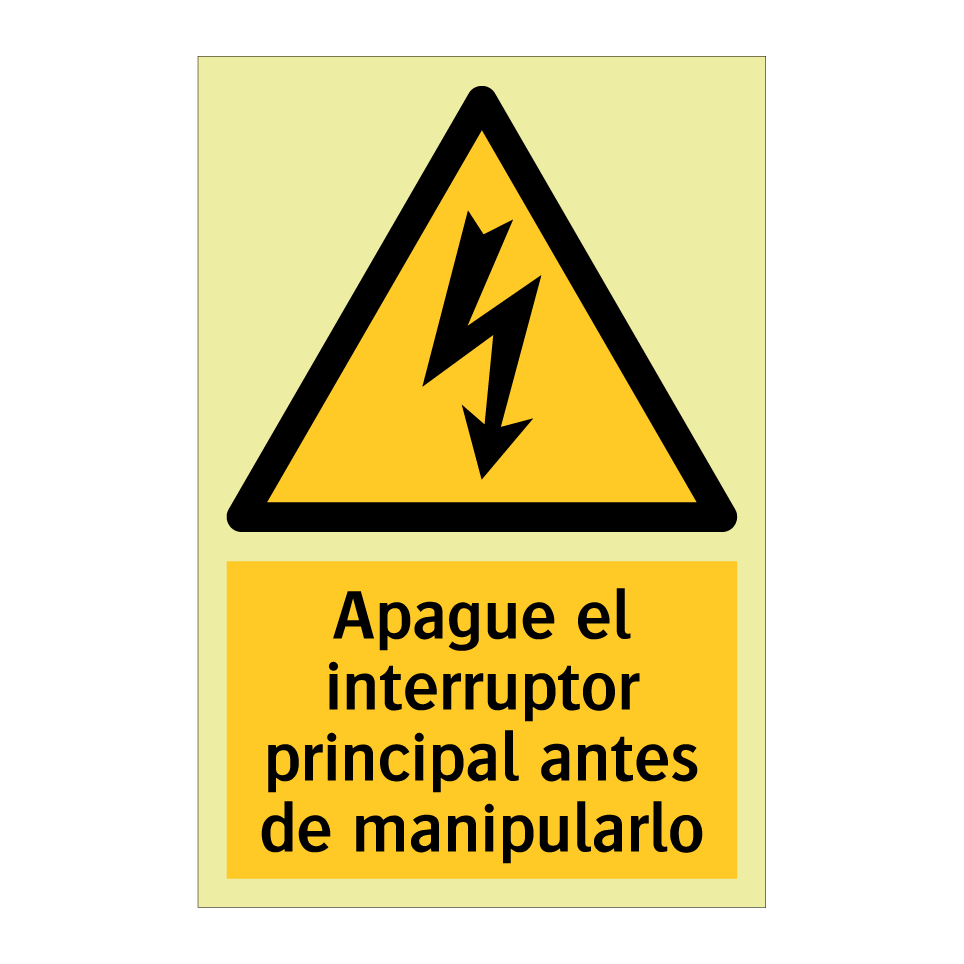 Apague el interruptor principal antes de manipularlo