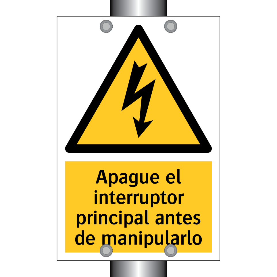 Apague el interruptor principal antes de manipularlo