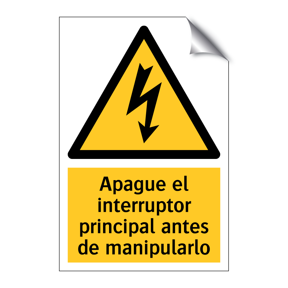 Apague el interruptor principal antes de manipularlo