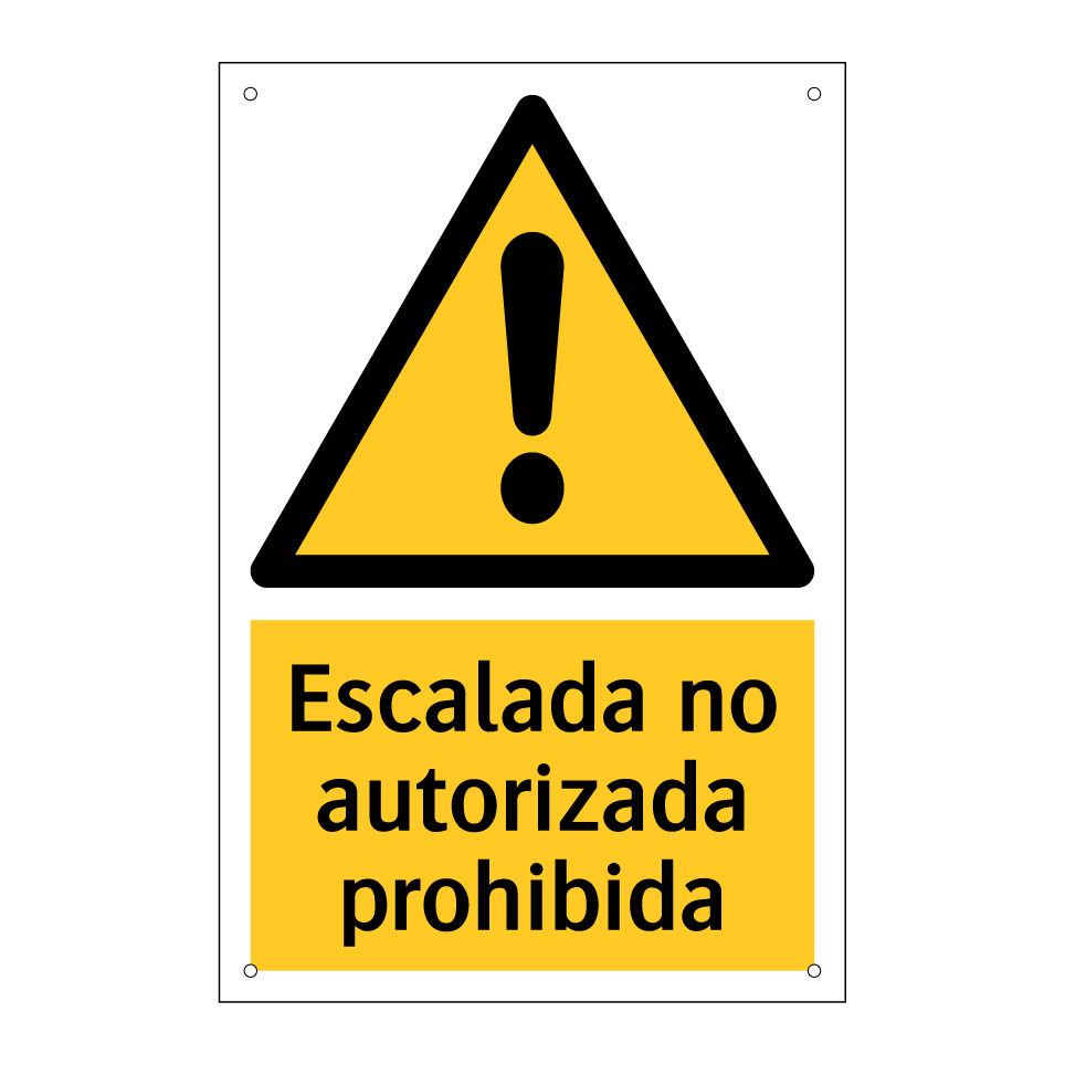 Escalada no autorizada prohibida