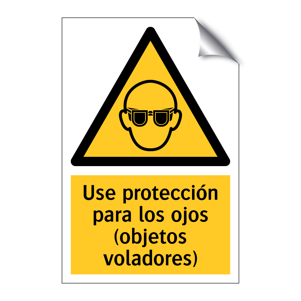 Use protección para los ojos (objetos voladores)