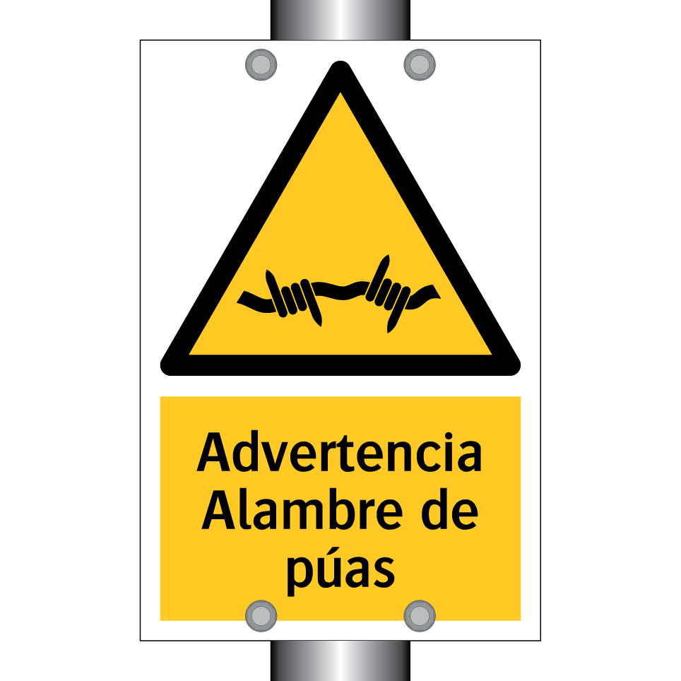 Advertencia Alambre de púas