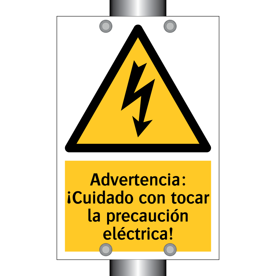 Advertencia: ¡Cuidado con tocar la precaución eléctrica!