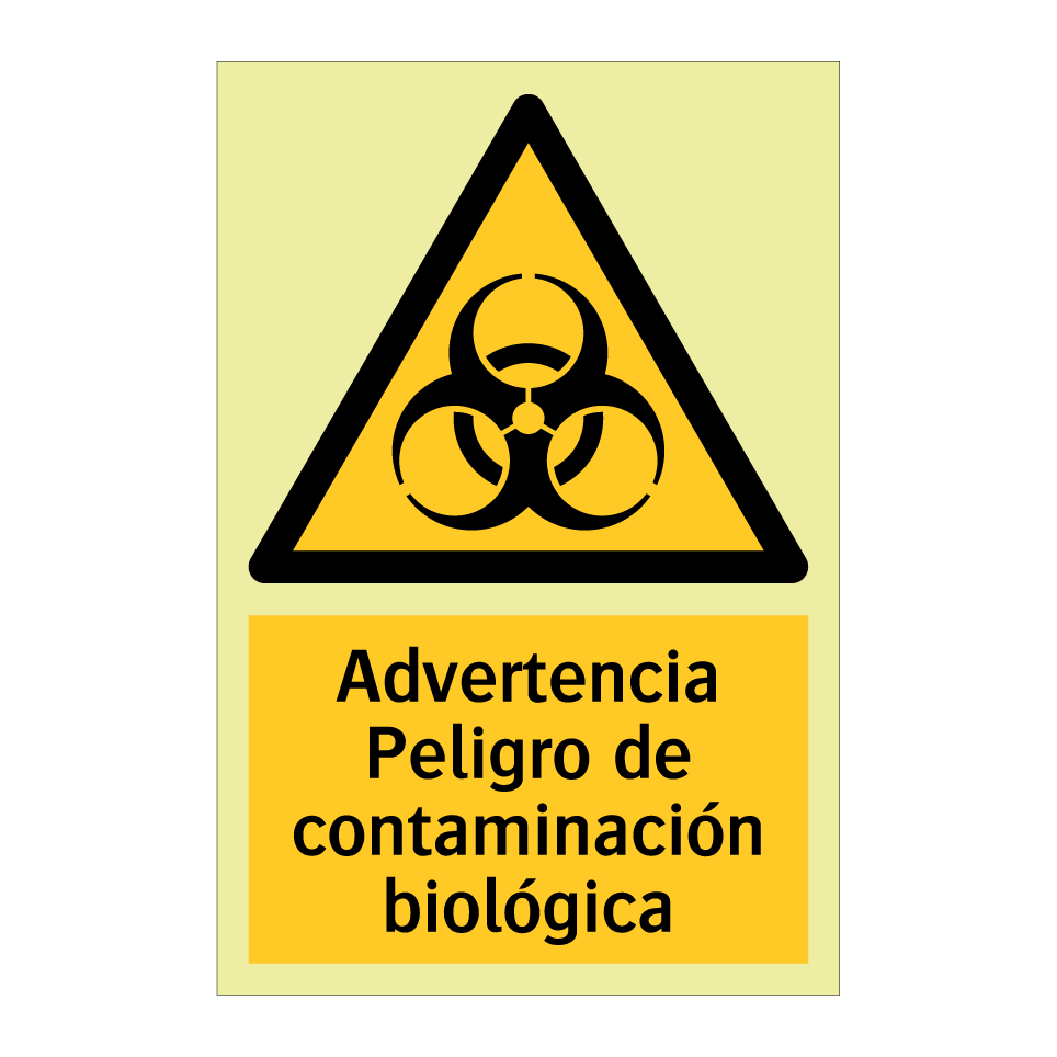Advertencia Peligro de contaminación biológica