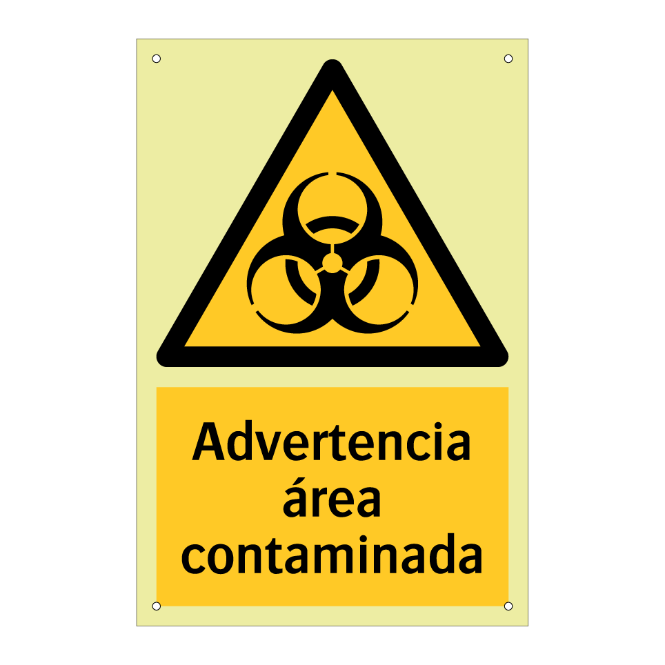 Advertencia área contaminada