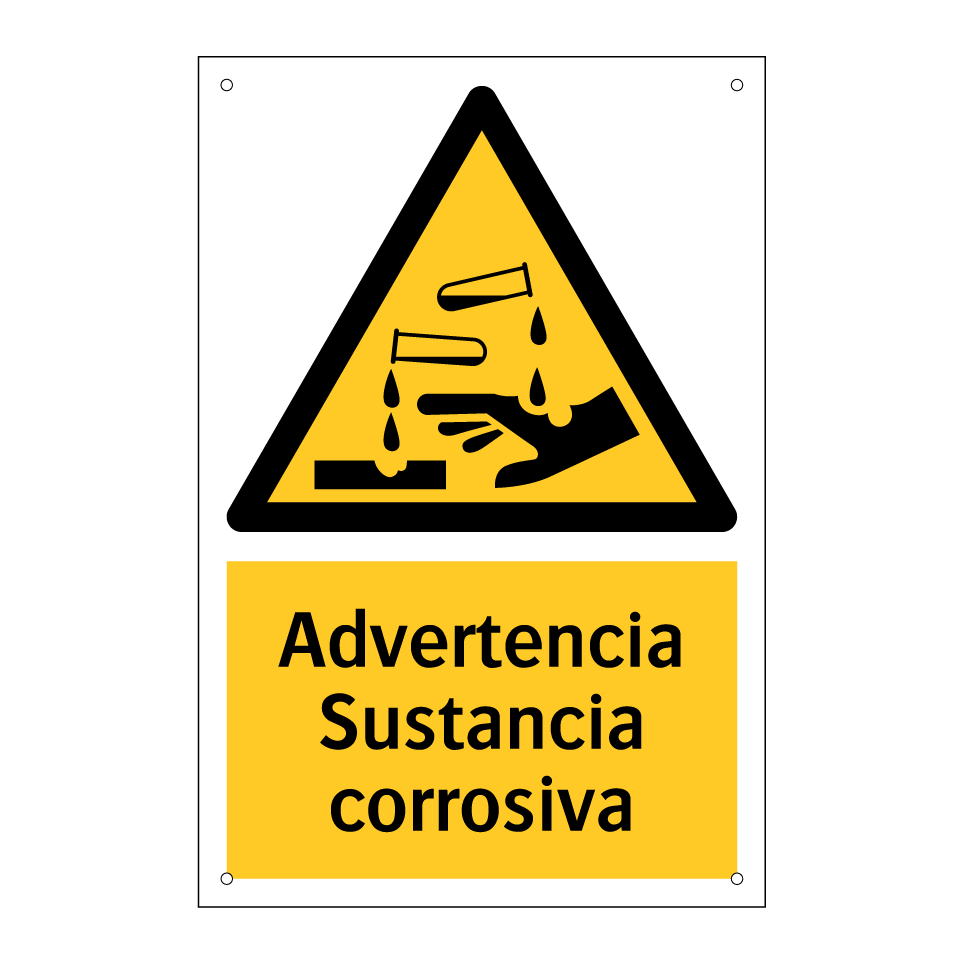 Advertencia Sustancia corrosiva