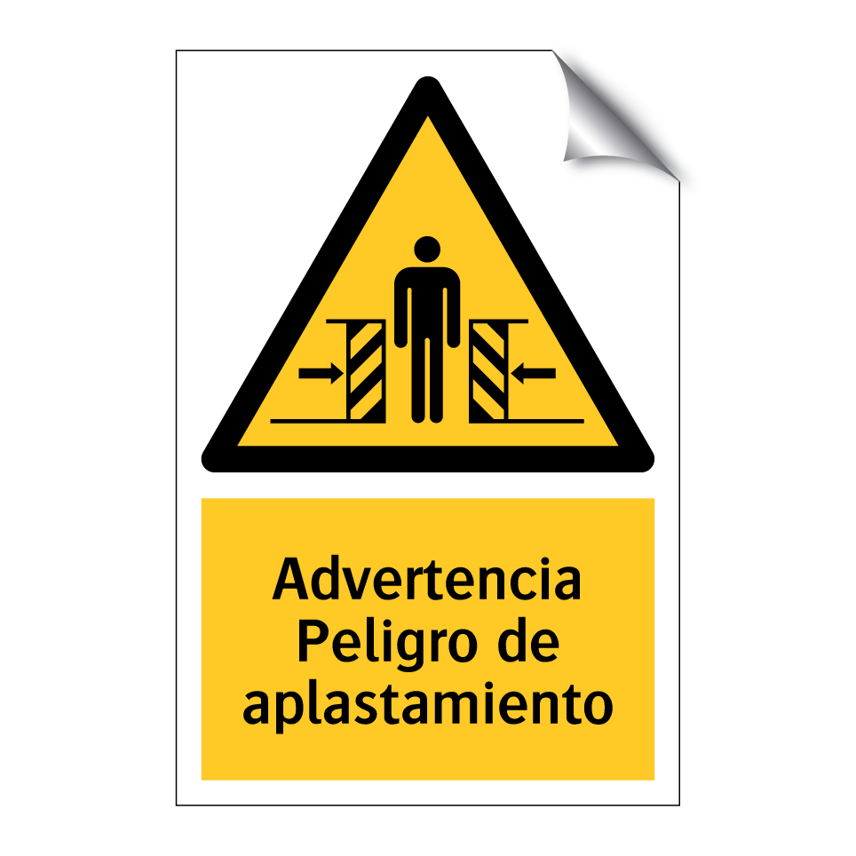 Advertencia Peligro de aplastamiento