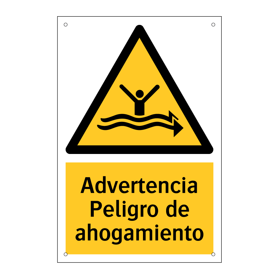 Advertencia Peligro de ahogamiento