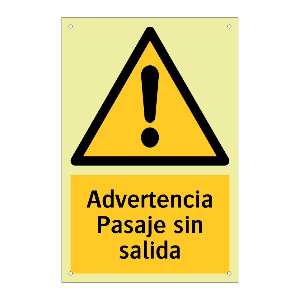 Advertencia Pasaje sin salida