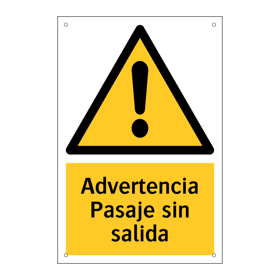 Advertencia Pasaje sin salida