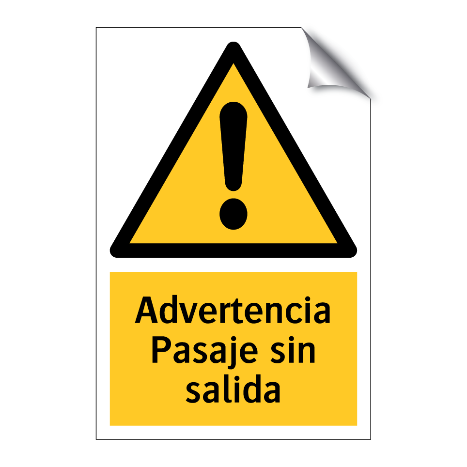 Advertencia Pasaje sin salida