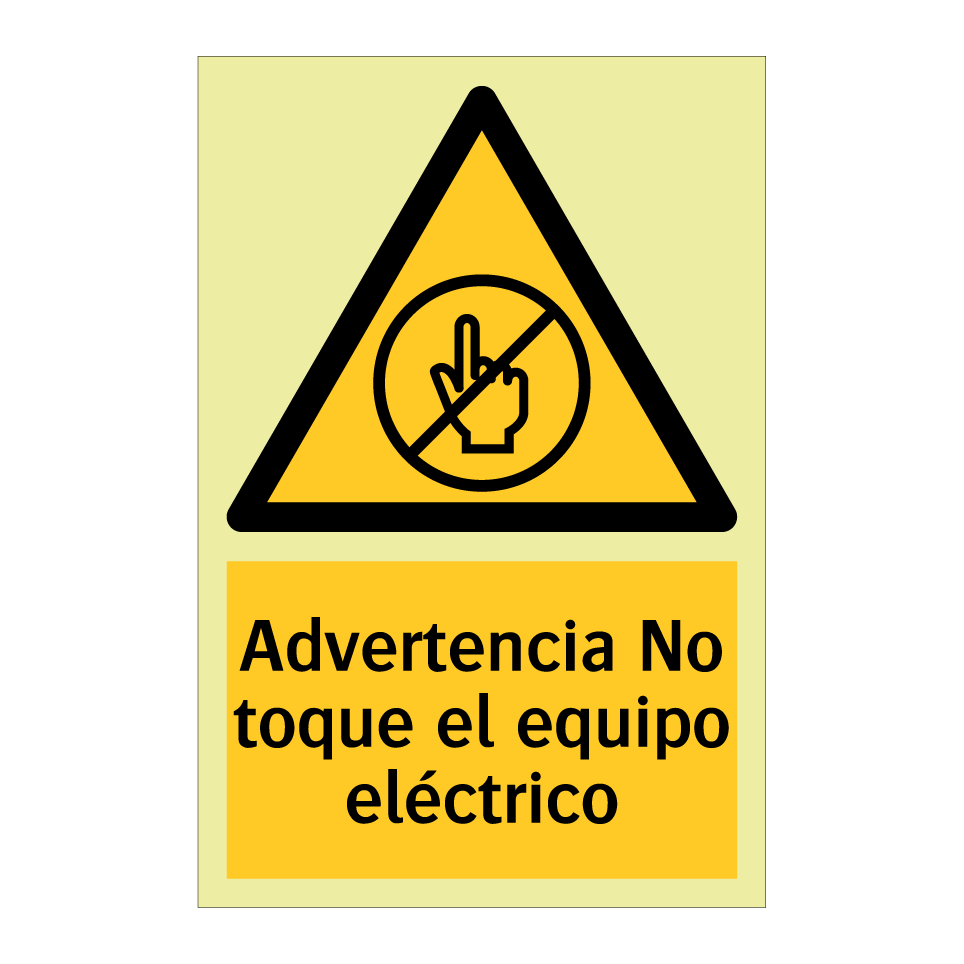 Advertencia No toque el equipo eléctrico