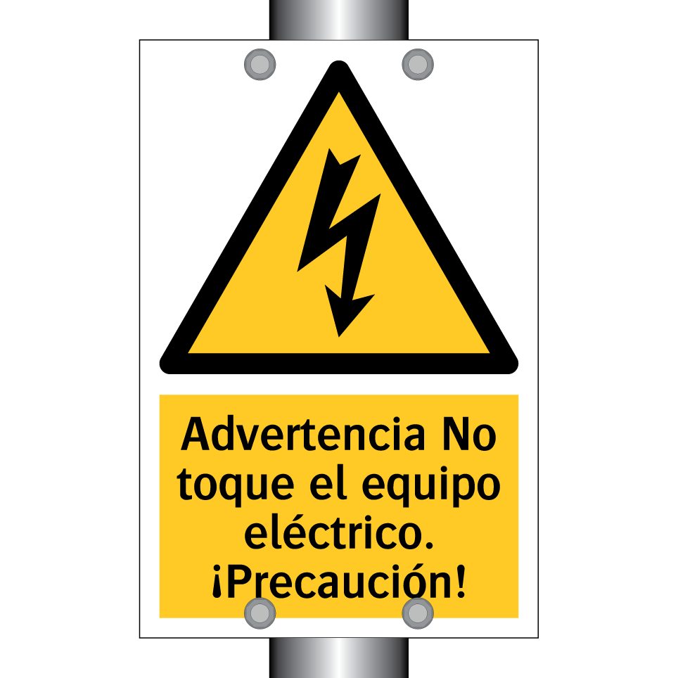 Advertencia No toque el equipo eléctrico. ¡Precaución!