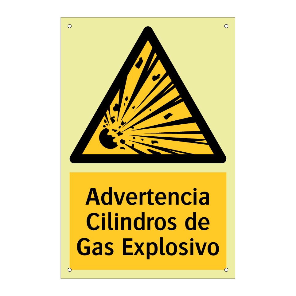 Advertencia Cilindros de Gas Explosivo