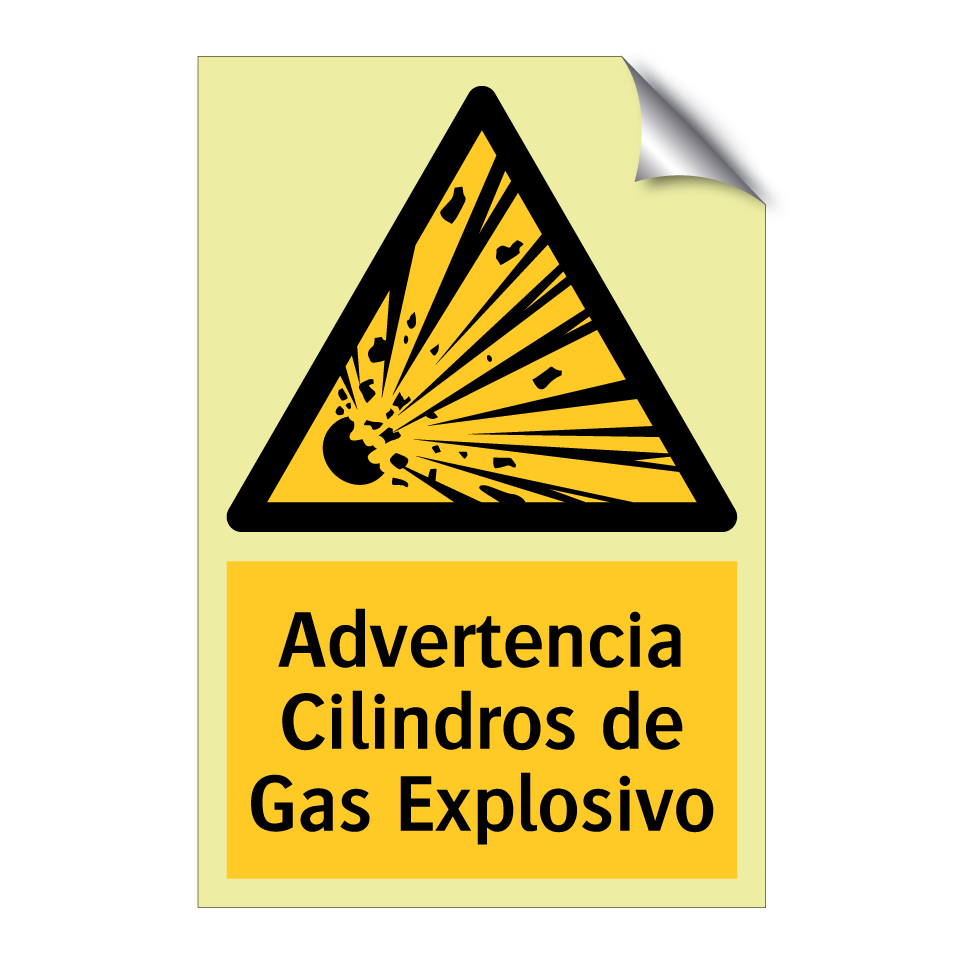 Advertencia Cilindros de Gas Explosivo
