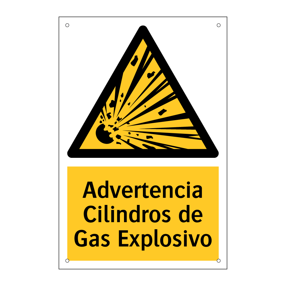 Advertencia Cilindros de Gas Explosivo