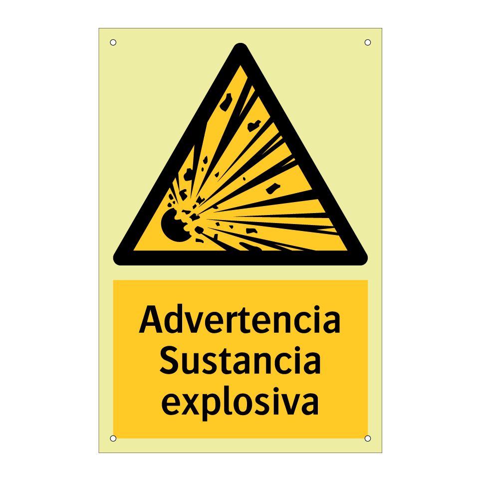 Advertencia Sustancia explosiva