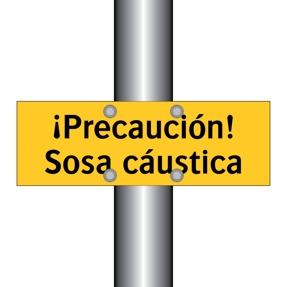 ¡Precaución! Sosa cáustica